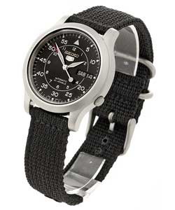 seiko 5 military black