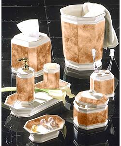 Carrara Marble Bath Accessories Set By Croscill Carrara Marble Bath Accessories