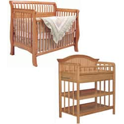 Shop Bassett Baby Cottage Pine 2 Piece Nursery Set Overstock