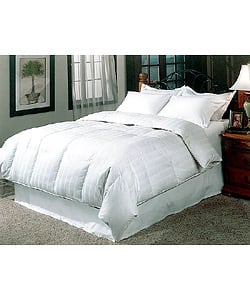 Shop Damask 300 Thread Count White Goose Down Comforter Free