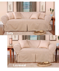 Raw Silk Rice Slipcover Loveseat Ping The Best Deals On Slipcovers