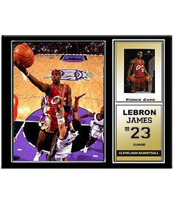 Shop LeBron James Rookie Card - 12x15 Plaque with Photo ...