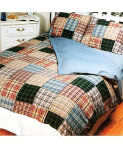Shop Madras Plaid Duvet Set Free Shipping Today Overstock 870287