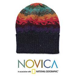 Alpaca Wool 'Andean Twilight' Hat (Peru) Novica Hats