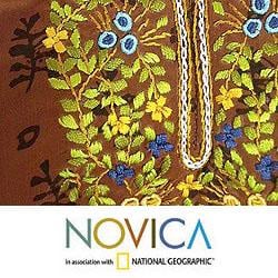 Silk 'Born In Summer' Blouse (India) Novica Women's Clothing