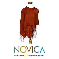 Rayon Terracotta Fiesta Shawl (Guatemala)