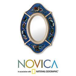 Glass 'Royal Butterfly' Mirror (Peru) Novica Mirrors