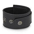 Mens Leather Sumbawa Black Wristband Bracelet (Indonesia 