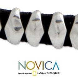 Sterling Silver 'Grains of Rice' Wrap Bracelet (Indonesia) Novica Bracelets