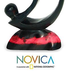 Sese Wood 'Mother and Child' Sculpture (Ghana) Novica Statues & Sculptures