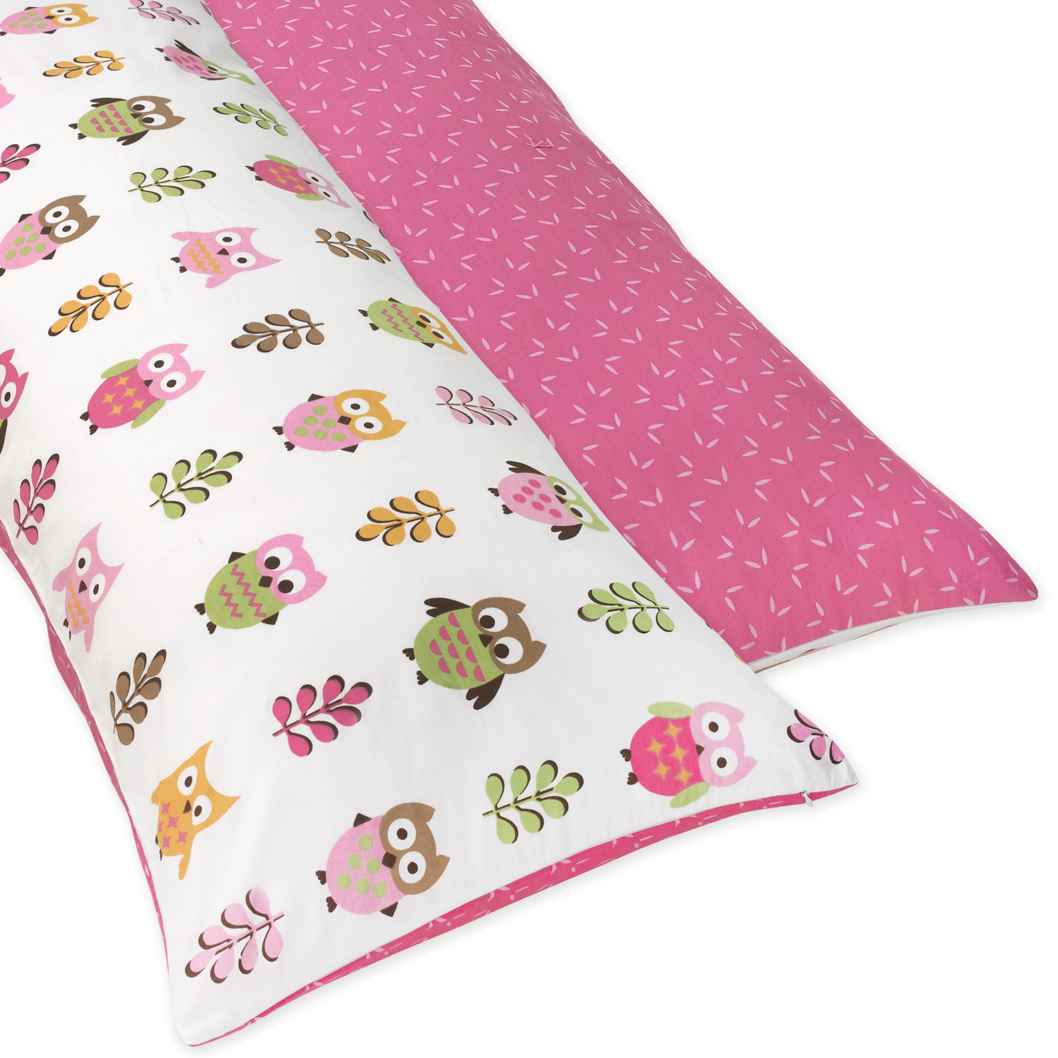 Shop Sweet Jojo Designs Pink Happy Owl Full Length Double Zippered