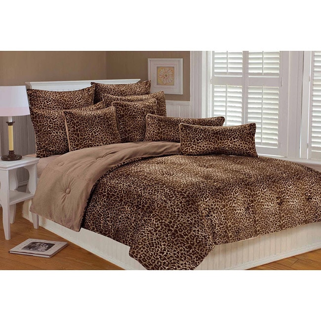 Raquel Cheetah 3-piece Comforter Set - Free Shipping Today ...