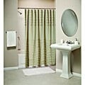 Greenland Home Fashions Ruffled Linen Shower Curtain