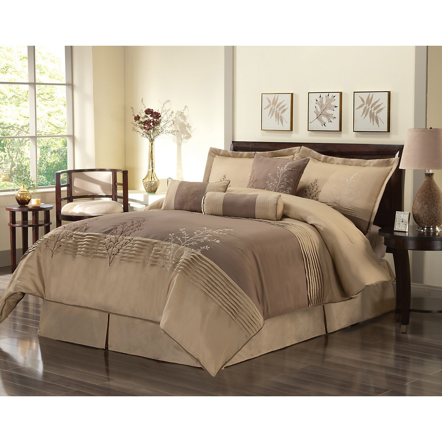 Shop Serena Oversized Queen Size 7 Piece Comforter Set Free