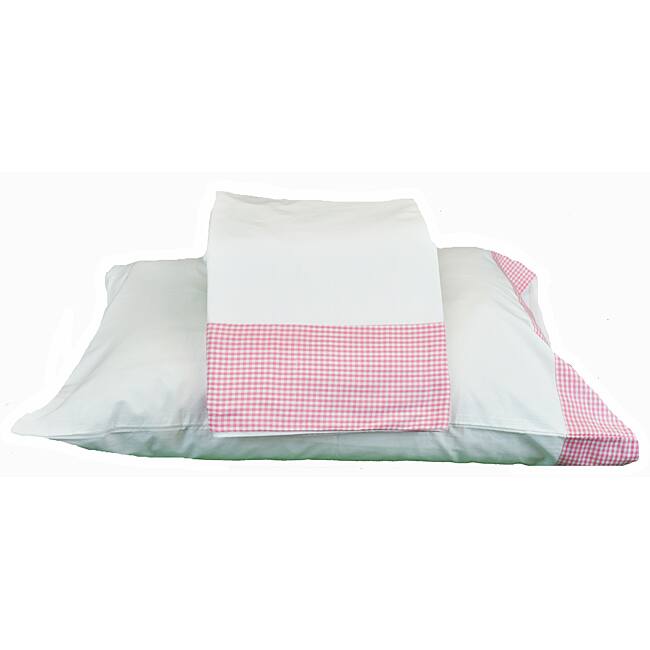 Cottage Home Pink Gingham Twin Sheet Set
