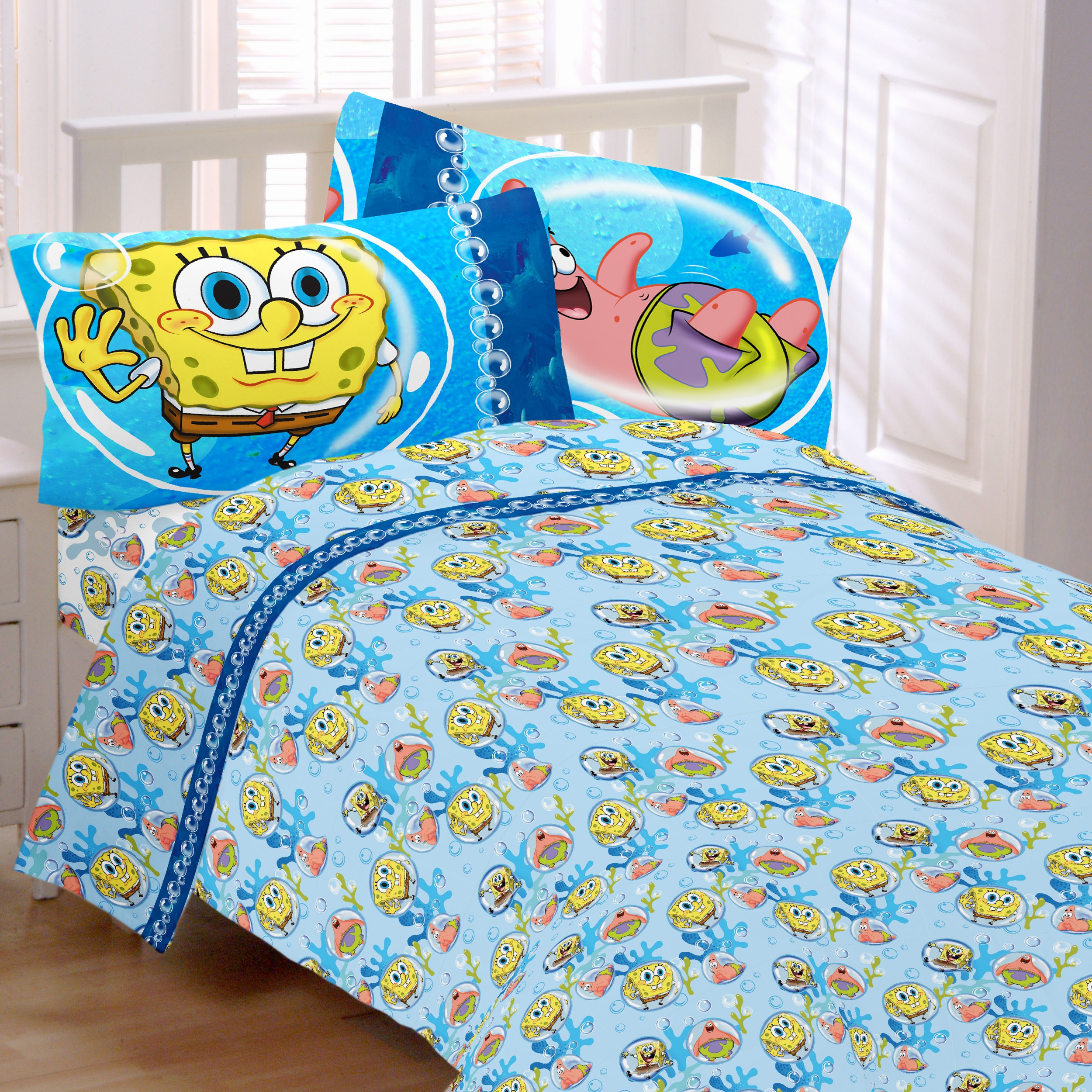 Shop Spongebob Bubble Surprise Twin Size 3 Piece Sheet Set