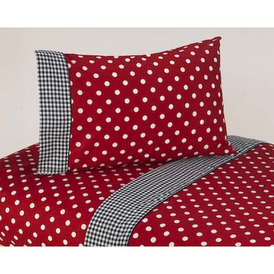 Sweet JoJo Designs Polka-dot Ladybug Bed Sheet Set