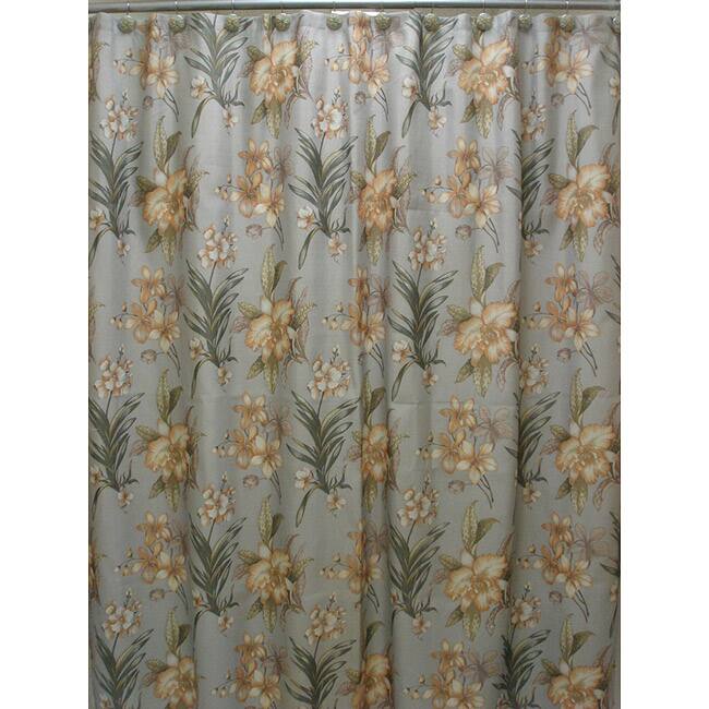 Sherry Kline Villa Flora Shower Curtain and Hook Set