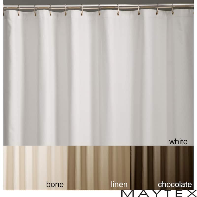 Microfiber Shower Curtain Liner - 70x72 inches - 70x72 inches - White