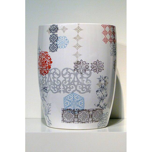 Sienna Ceramic Wastebasket - Pink