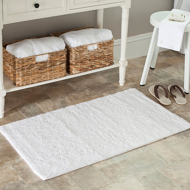 Spa 2400 Gram Serenity White 27 X 45 Bath Rug (set Of 2)