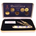 24k Gold Plated 2001 State Quarter Series& Knife S