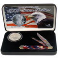 Hen & Rooster 2005 Silver Dollar & 4-1/8-inch Knife Gift Set