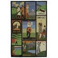 Safavieh Handmade Vintage Golf Poster Wool Rug - 5'3 x 8'3