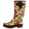 On Your Feet Rasp Skull and Rose Print Rain Boots - Overstock™ Shopping ...