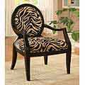 Zebra Print Oval Back Chair