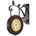 Large Handcrafted Hanging Double Face Clock