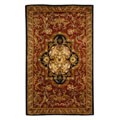 Safavieh Handmade Classic Royal Red/ Black Wool Rug - 3' x 5'