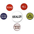 Texas Holdem Buttons (Pack of 6)