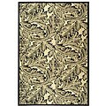 Safavieh Acklins Sand/ Black Indoor/ Outdoor Rug - 8' x 11'
