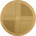 Safavieh Lakeview Natural/ Olive Green Indoor/ Outdoor Rug - 6'7" x 6'7" round