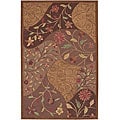 Hand-tufted Confetti Floral Brown Wool Rug (2' x 3')