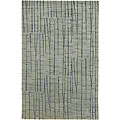 Hand-knotted Blue Royal Abstract Design Wool Area Rug (8' x 11')
