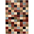 Hand-tufted Contemporary Multi Colored Squares Lingard Wool Geometric Rug (5'3 x 7'6)