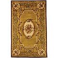 Safavieh Handmade Classic Light Gold/ Green Wool Rug - 8'3 x 11'