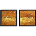 Lanie Loreth 'Flower Fields I and II' Framed Canvas 2-piece Art Set