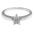 Shop Sterling Silver Diamond Accent Star Ring - Free Shipping On Orders ...