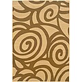 Serenity Beige Abstract Rug - 5'3 x 7'7
