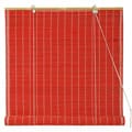 Handmade 48-inch Red Bamboo Roll Up Blinds (China)
