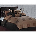 Studio Square Hotel Chocolate/ Gold Queen-size Comforter Set