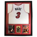 Dwayne Wade Autographed Jersey in Deluxe Frame (36 x 44)