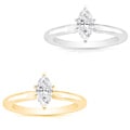 10k Gold 1/4ct TDW Marquise Diamond Solitaire Ring (I J, I2) Today 