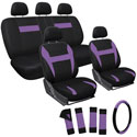 Oxgord Purple 17-piece Car Seat Cover Automotive Set