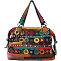 Amerileather Quincy Multicolor Leather Double-handle Tote Bag