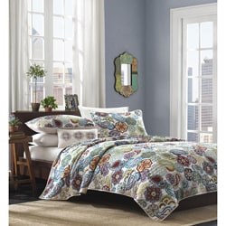 Mizone Asha 4 piece Paisley Polyester Patterned Microfiber Quilt Set