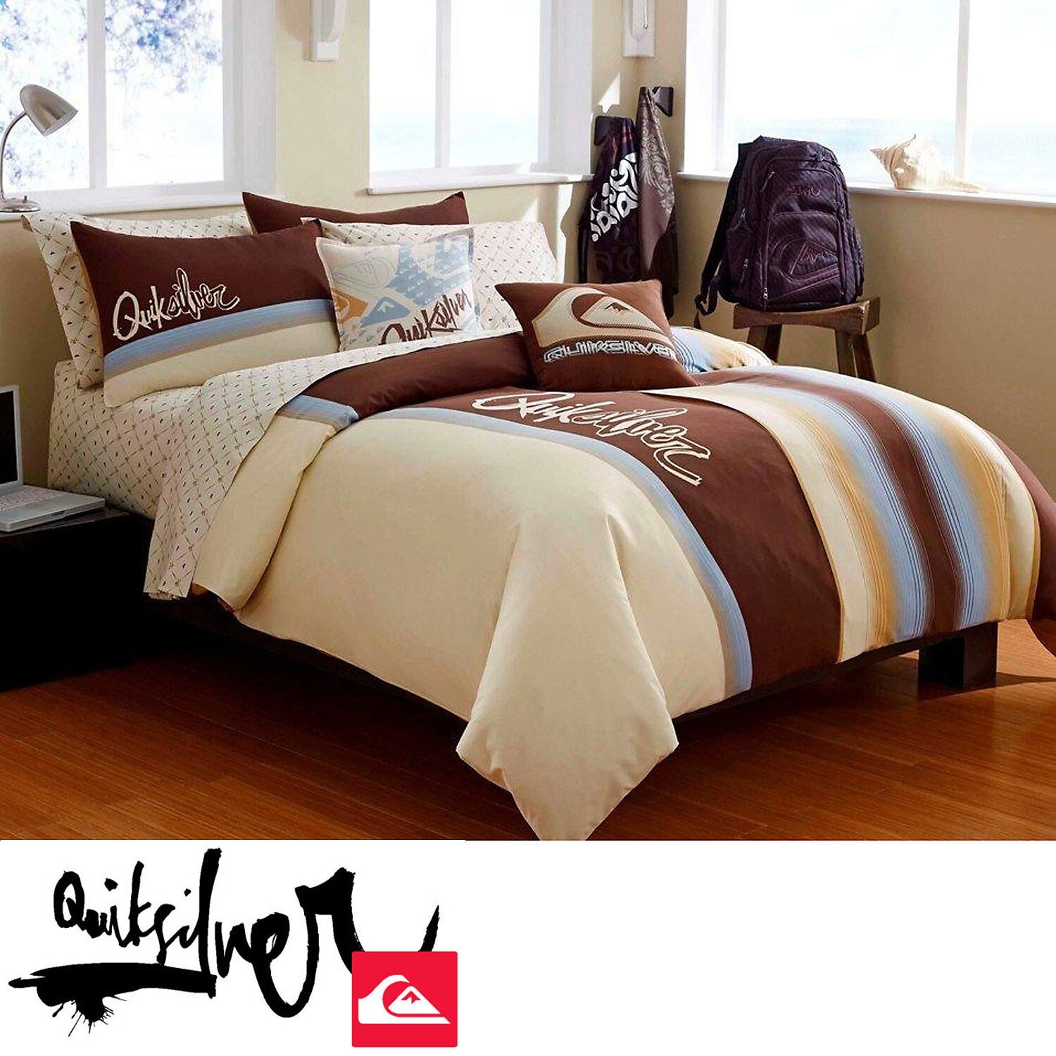 Shop Quiksilver Bleeker Street 2 Piece Twin Size Duvet Cover Set